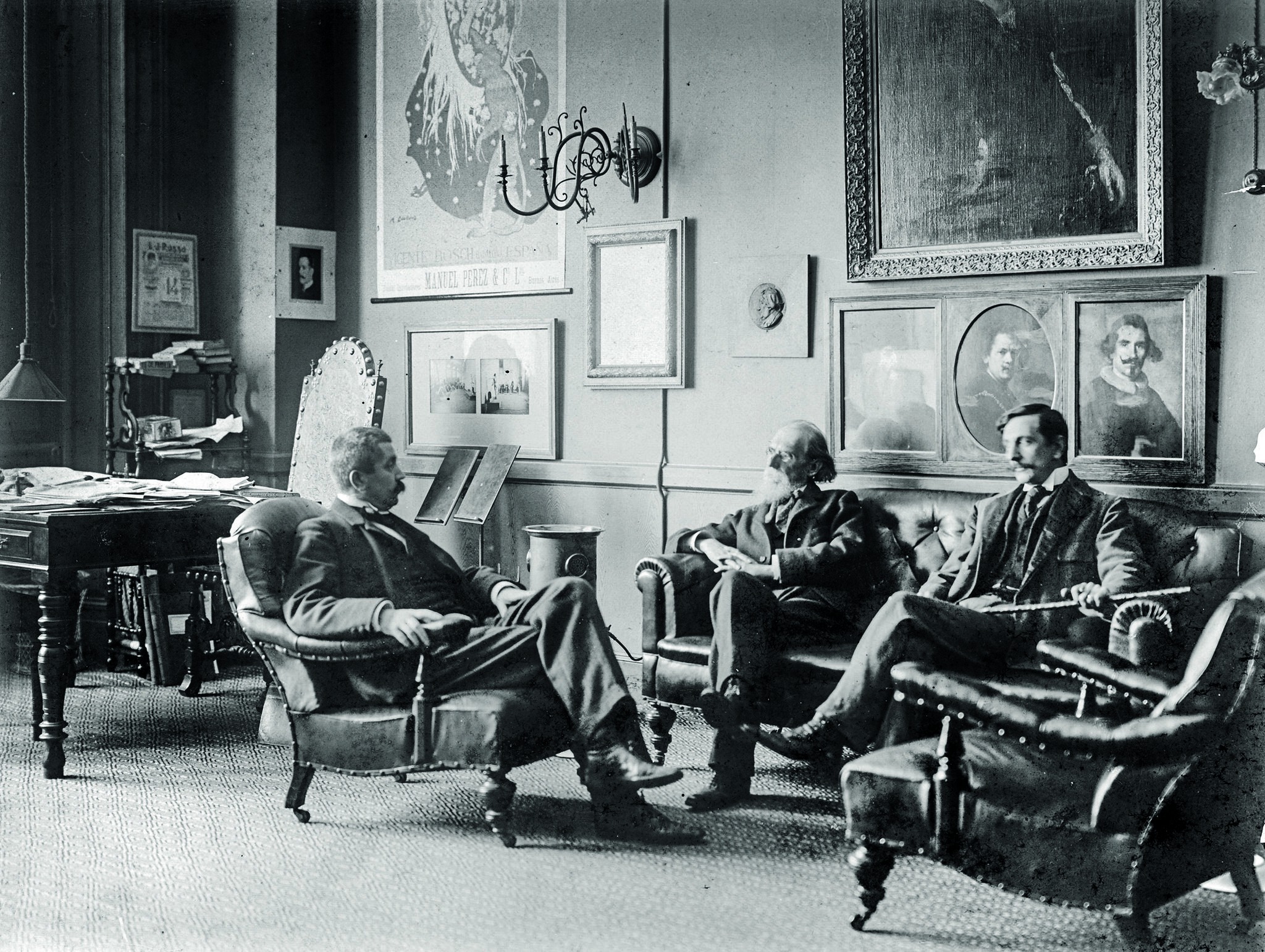 Eduardo Schiaffino, Eduardo Sívori y Ernesto de la Cárcova