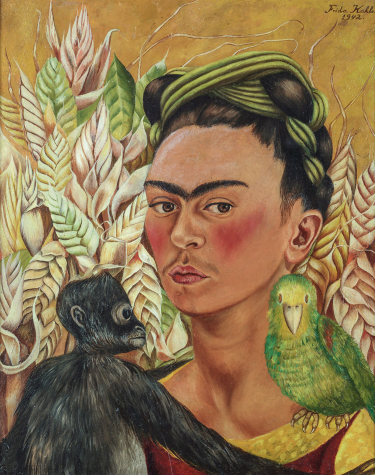 Frida Kahlo — Autorretrato con chango y loro · MALBA